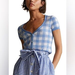 Polo Ralph Lauren XXL Short Sleeve Gingham Cardigan